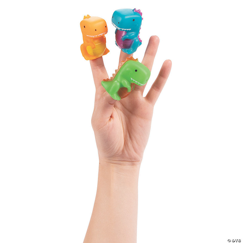 Mini Trendy Dinosaur Finger Puppets - 12 Pc. Image