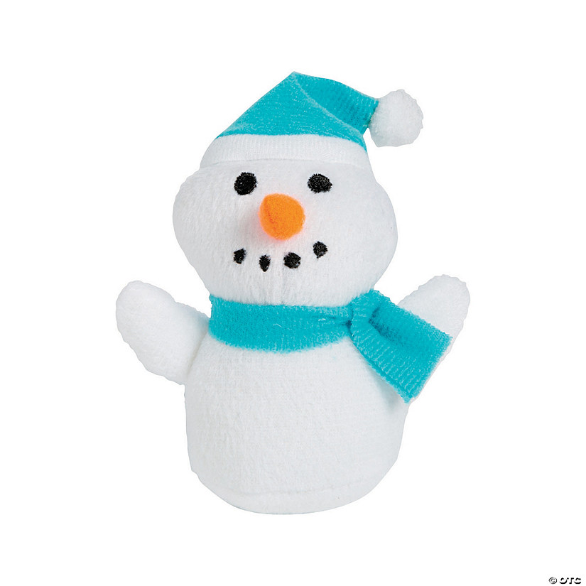 Mini Winter Stuffed Hat & Scarves Snowmen - 12 Pc. Image
