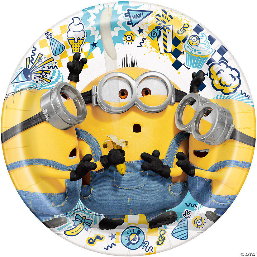 Minions&#8482; Party Banana Peel Paper Dinner Plates - 8 Ct. Image