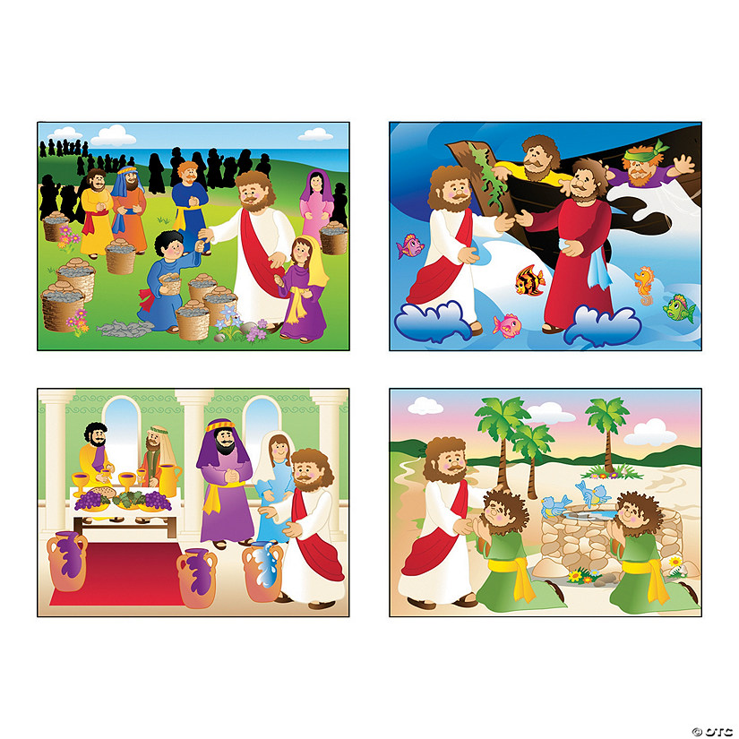 Miracle of Jesus Mini Sticker Scenes - 24 Pc. Image