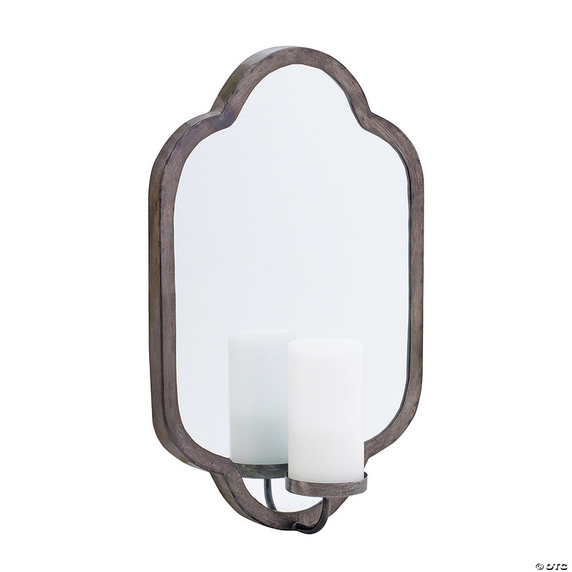 Mirror Wall Sconce Candle Holder (Set Of 2) 13"L X 20"H Iron/Glass Image