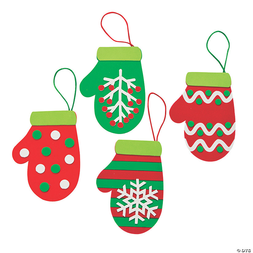 Mitten Christmas Ornament Craft Kit - Makes 12 Image