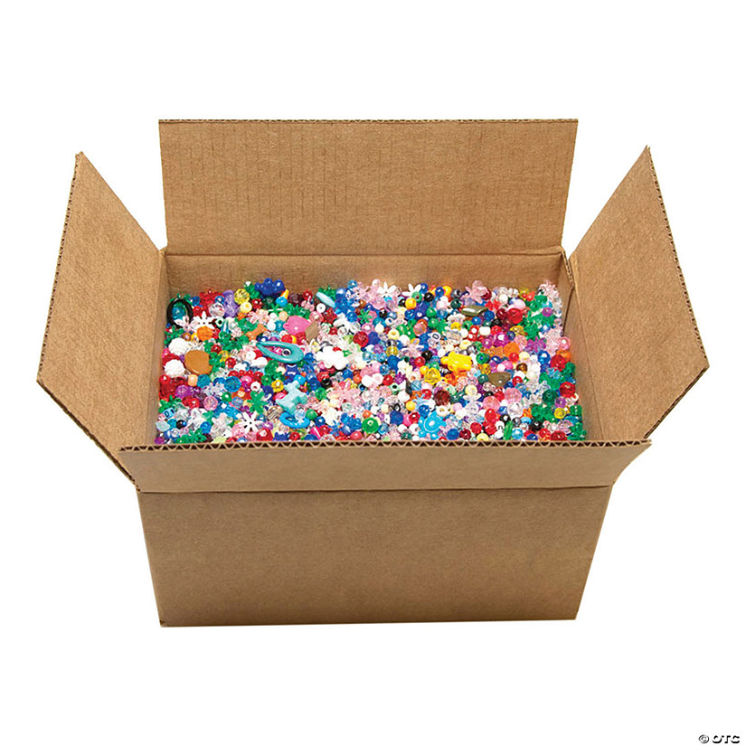 Mixed Plastic Beads 10lb-Assorted Shapes & Sizes Image