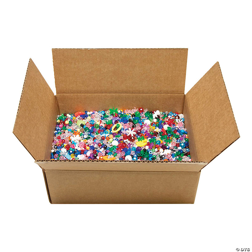 Mixed Plastic Beads 5lb-Assorted Shapes & Sizes Image