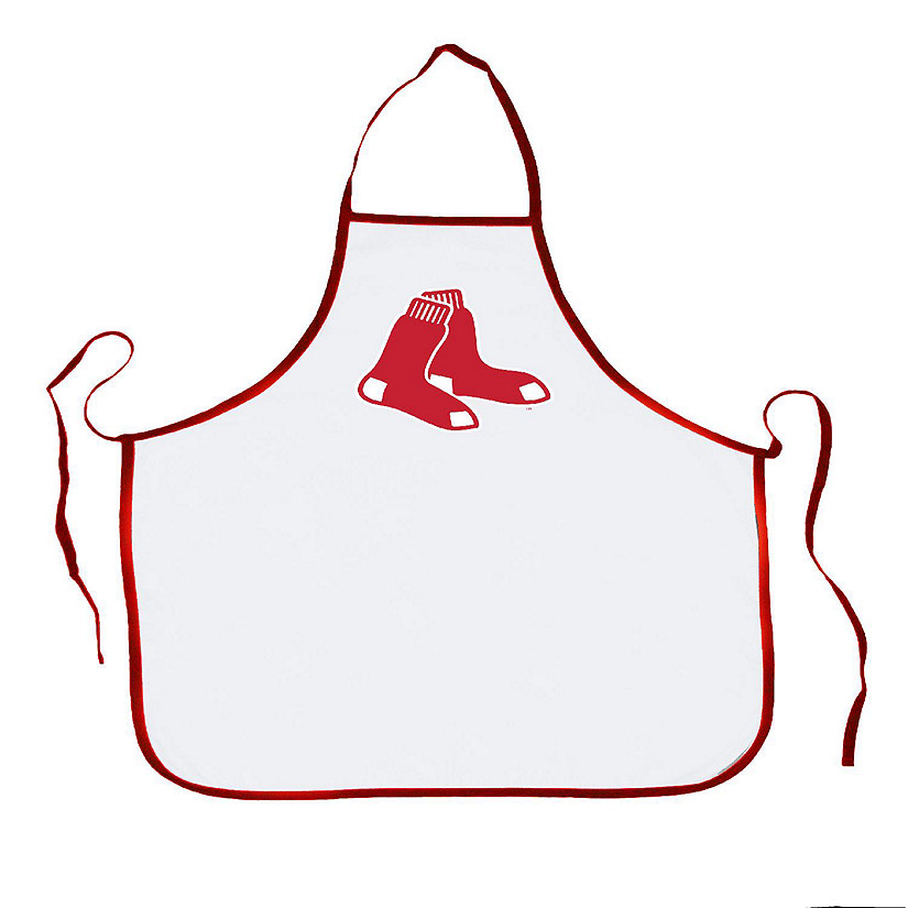 MLB Baseball Boston Redsox Sports Fan BBQ Grilling Apron Red Trim Image