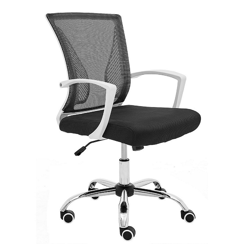 Modern Home Zuna Mid-Back Office Chair - White/Black Image