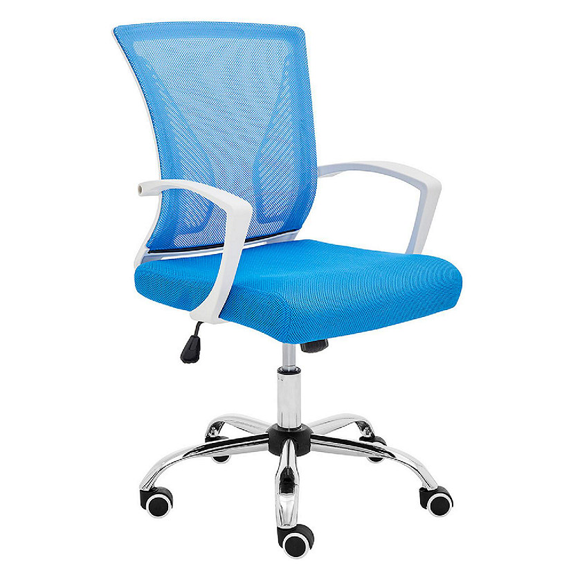 Modern Home Zuna Mid-Back Office Chair - White/Blue Image