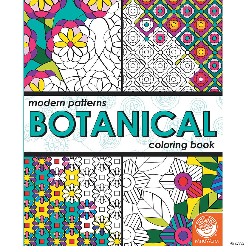 Modern Patterns Botanical Coloring Book Image