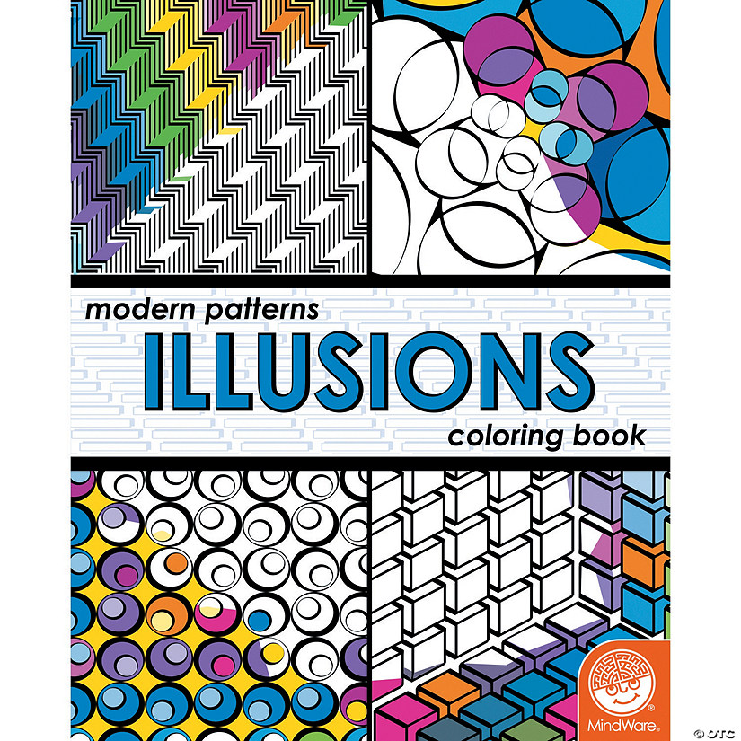 Modern Patterns Illusions Coloring Book Image