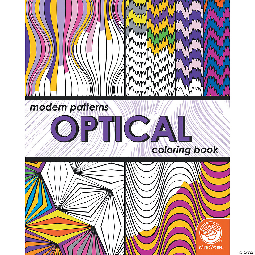Modern Patterns Optical Coloring Book Image
