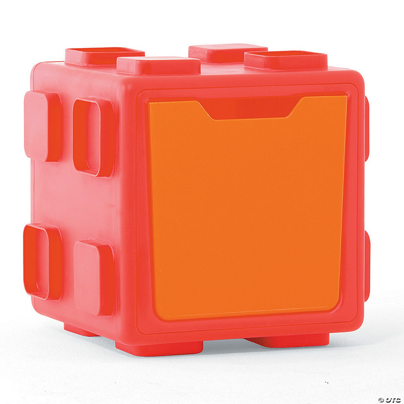 Modular Toy Storage Box: Red/Orange Image