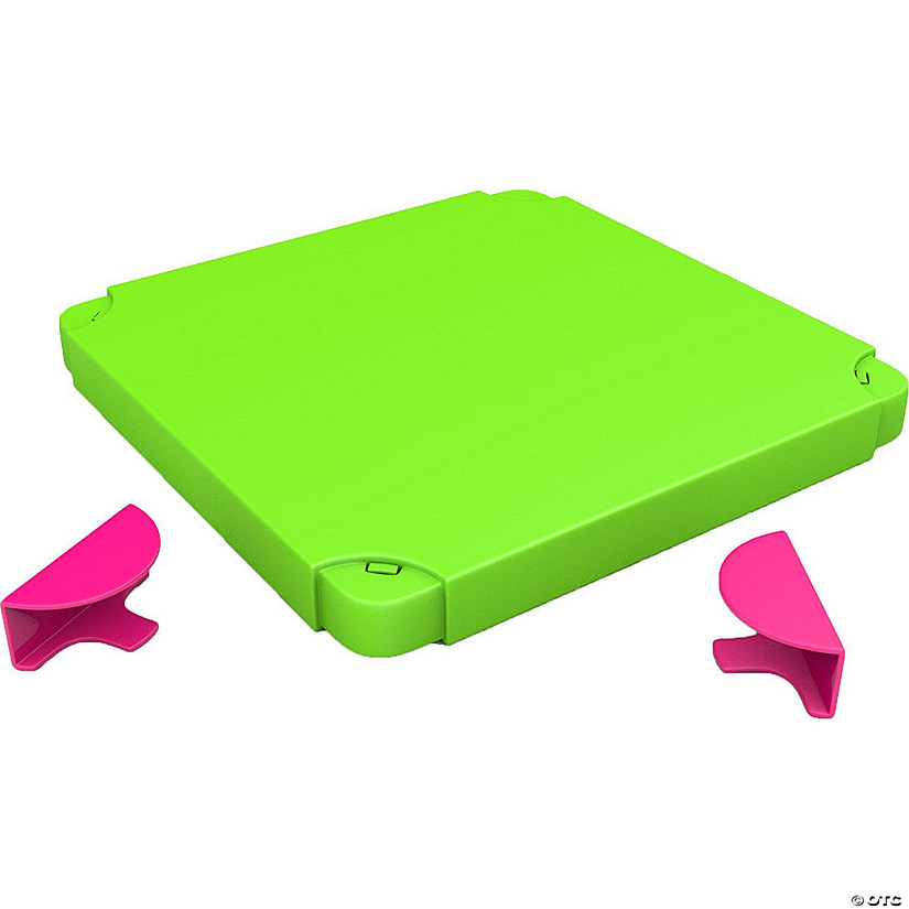 Modular Toy Storage Box Top: Pink/Lime Image