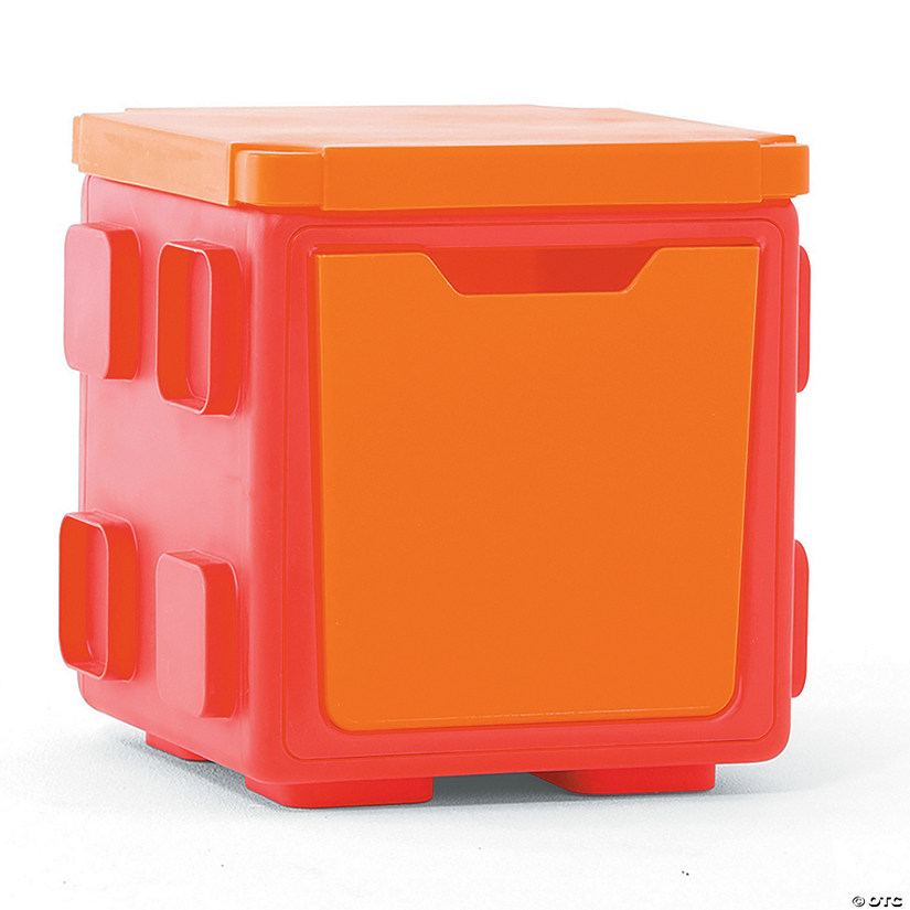 Modular Toy Storage Box Top: Red/Orange Image
