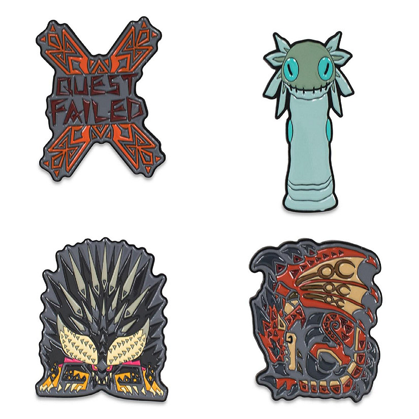 Monster Hunter: World Collectible Enamel Pins  Set of 4  Toynk Exclusive Image