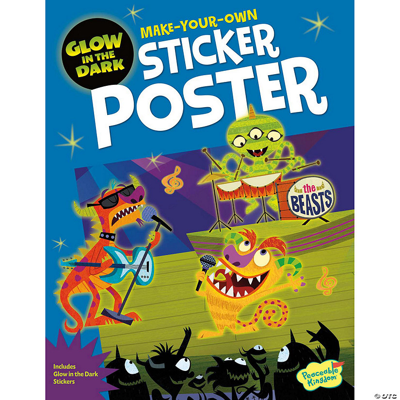 Monster Rock Show Poster Sticker Activity Book Image