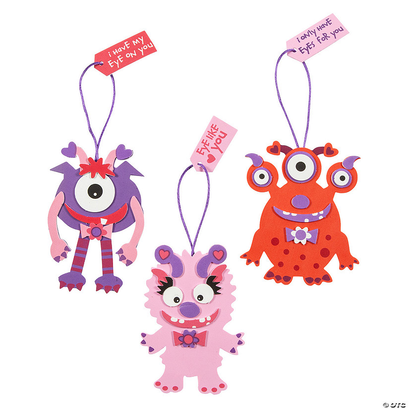 Monster Valentine Ornament Craft Kit - Makes 12 Image