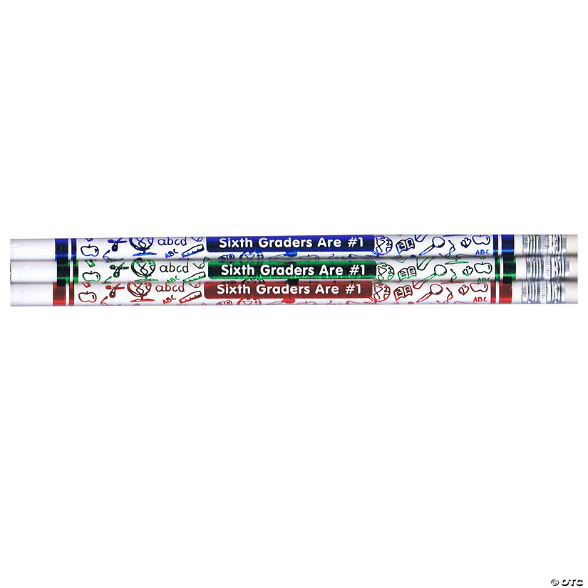 Moon Products Pencils 6th Graders Are #1, 12 Per Pack, 12 Packs Image