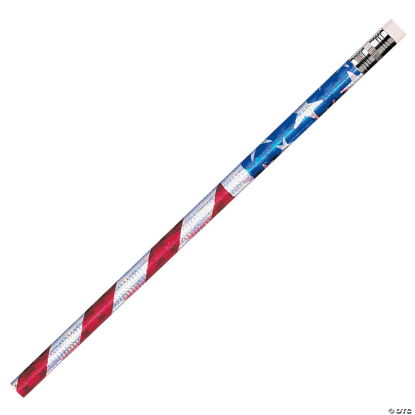 Moon Products Stars & Stripes Glitz Pencils, 12 Per Pack, 12 Packs Image