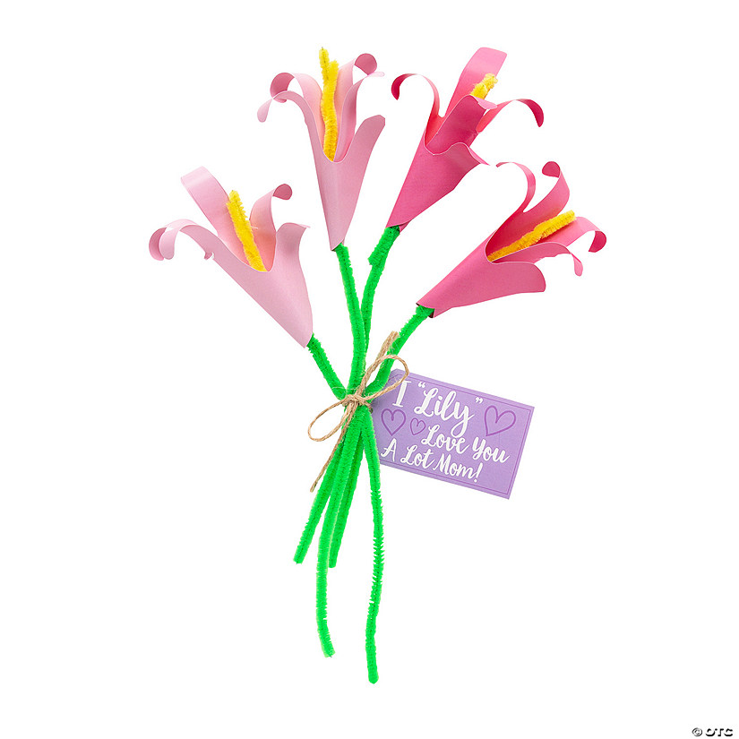 Mother&#8217;s Day Lillies Handprint Craft Kit - Makes 12 Image
