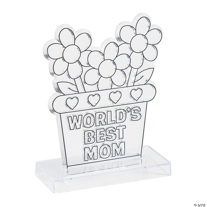 Mother&#8217;s Day World&#8217;s Best Mom Suncatchers with Stand - 12 Pc. Image