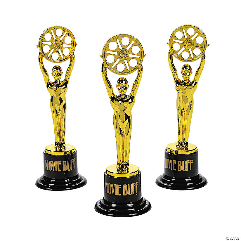 Movie Buff Gold Trophies - 12 Pc. Image