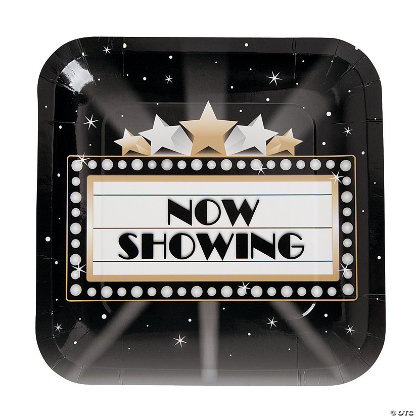 Movie Night Party Now Showing Paper Dinner Plates - 8 Ct. Image