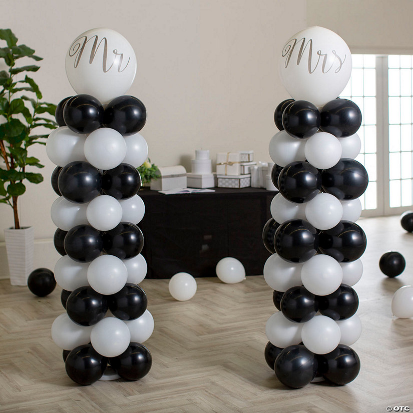 Mr. & Mrs. Wedding Balloon Columns Kit - 131 Pc. Image