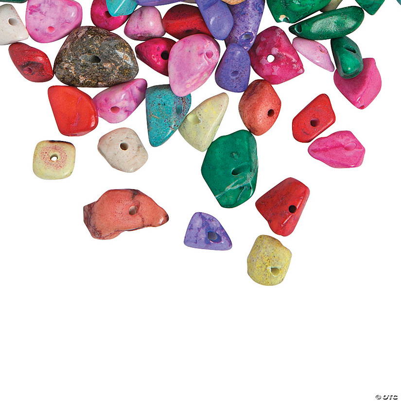 Multicolor Stone Chip Beads - 5mm Image