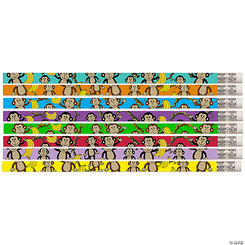 Musgrave Pencil Company Dancin Monkey Motivational Pencils, 12 Per Pack, 12 Packs Image