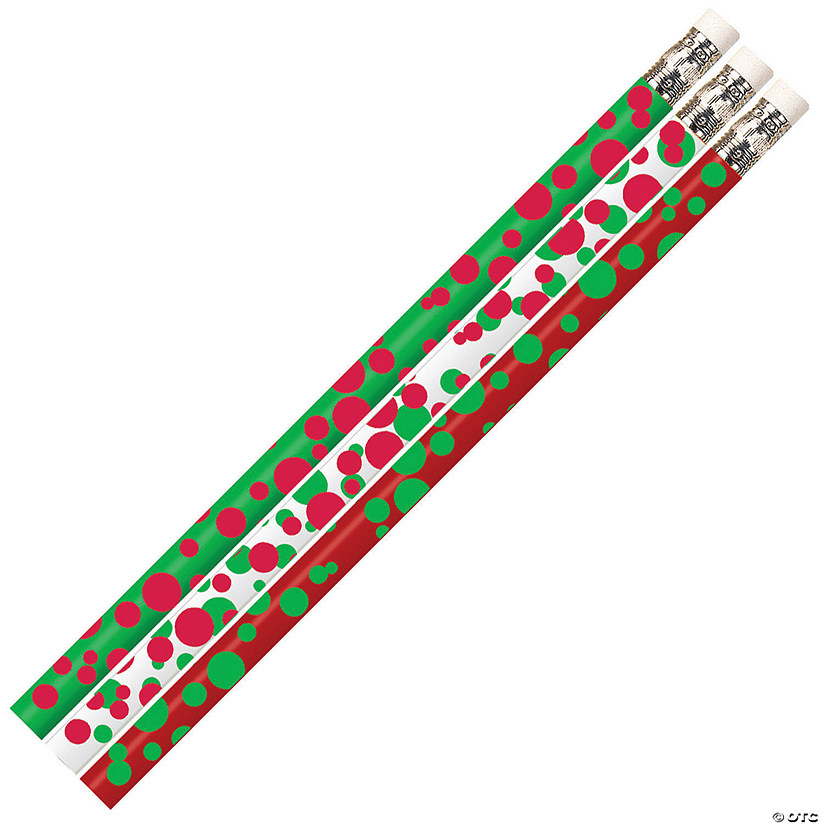 Musgrave Pencil Company Dots of Christmas Fun Pencil, 12 Per Pack, 12 Packs Image