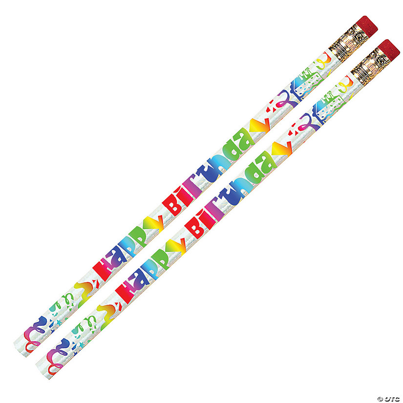 Musgrave Pencil Company Happy Birthday Fiesta Pencils, 12 Per Pack, 12 Packs Image