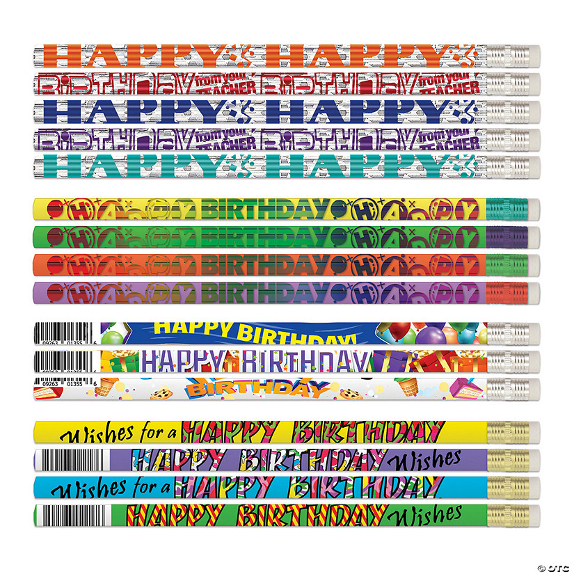 Musgrave Pencil Company Teacher Birthday Pencils Assortment, Pack of 144 Image