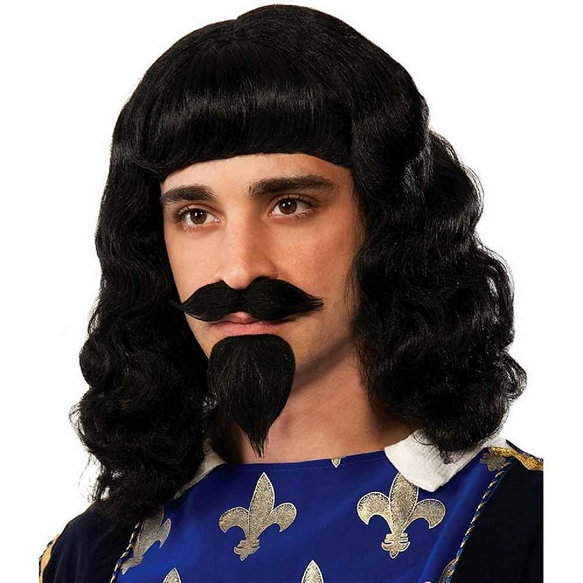 Musketeer Wig, Moustache, Goatee Costume Accessory Adult Men Image