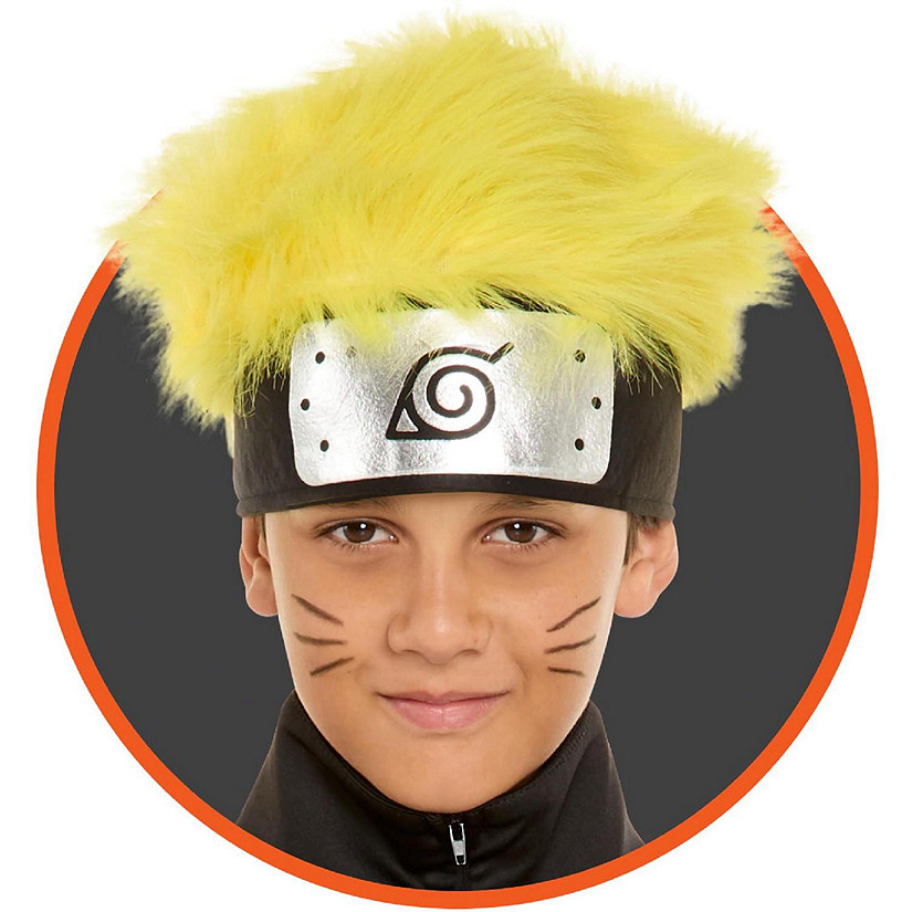 Naruto Hidden Leaf Adult Costume Headband With Hair Image