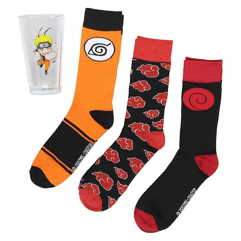 Naruto Pint Glass and Sock Bundle Image