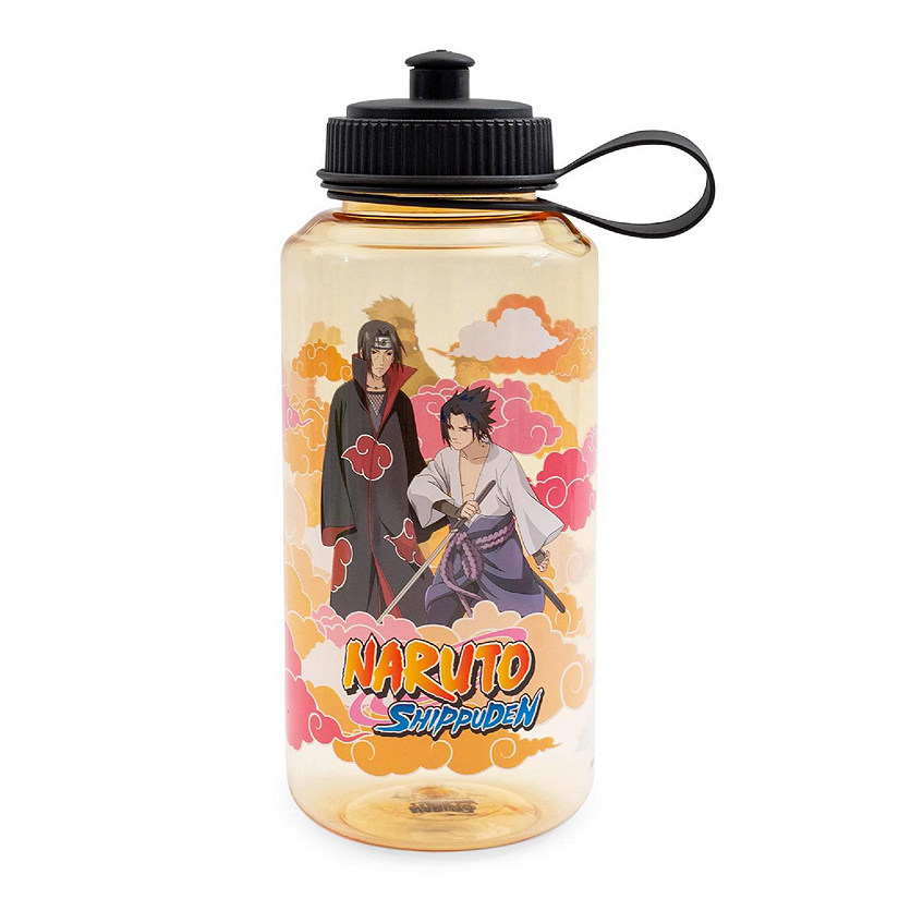 Naruto Shippuden Characters Water Bottle With Push Cap  Holds 32 Ounces Image