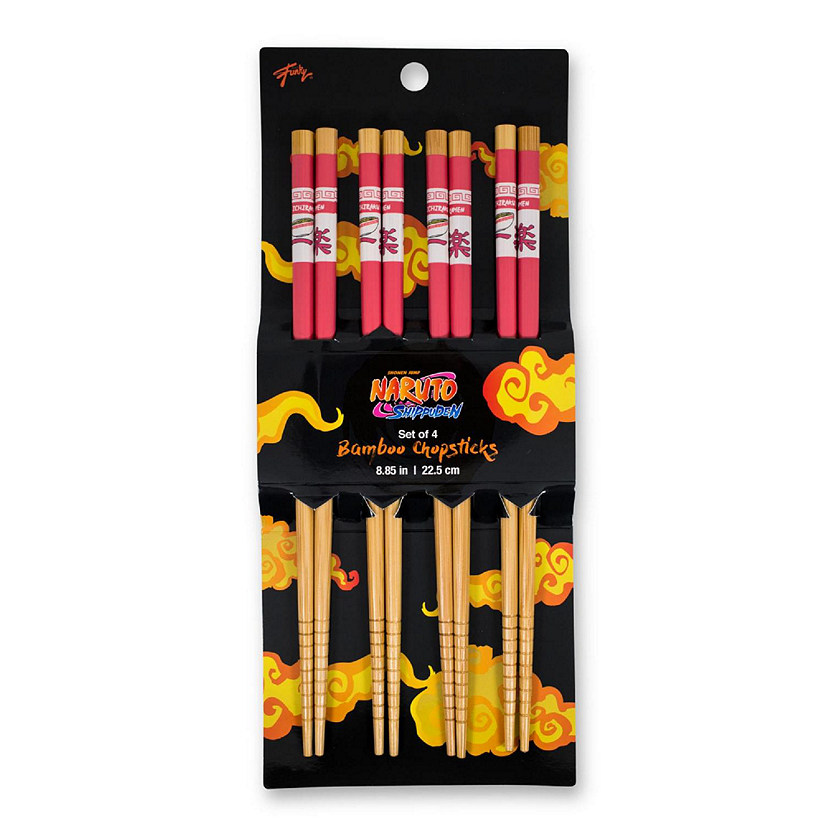 Naruto: Shippuden Ichiraku Ramen Bamboo Chopsticks  Set of 4 Image