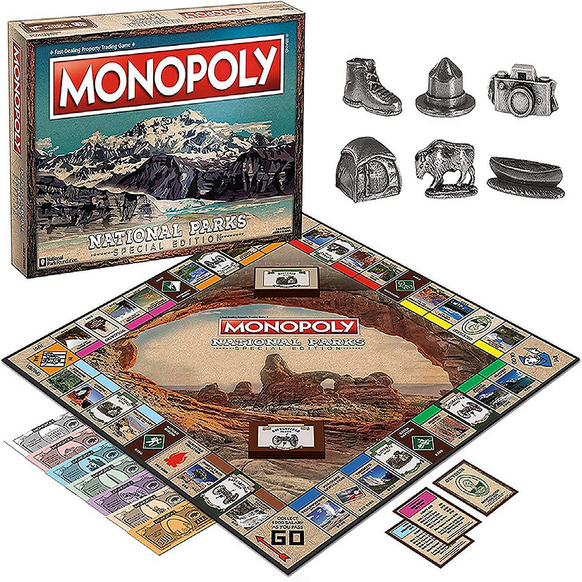 National Parks Monopoly Board Game 2020 Edition  For 2-6 Players Image