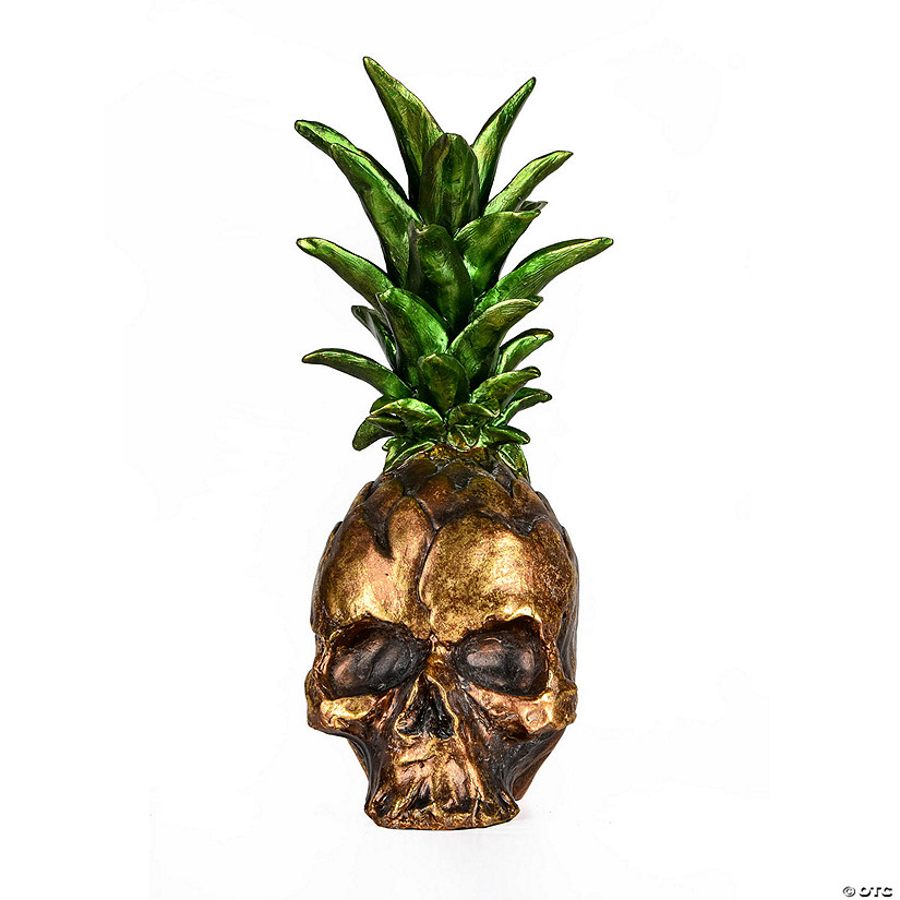 National Tree Company 14 in. Halloween Pineapple Skull Tabletop D&#233;cor Image