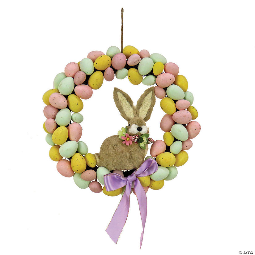 National tree company 16" egg wreath with bunny center Image