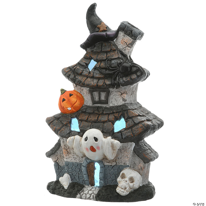 National Tree Company 18 in. Multilevel Haunted House with LED Light Image