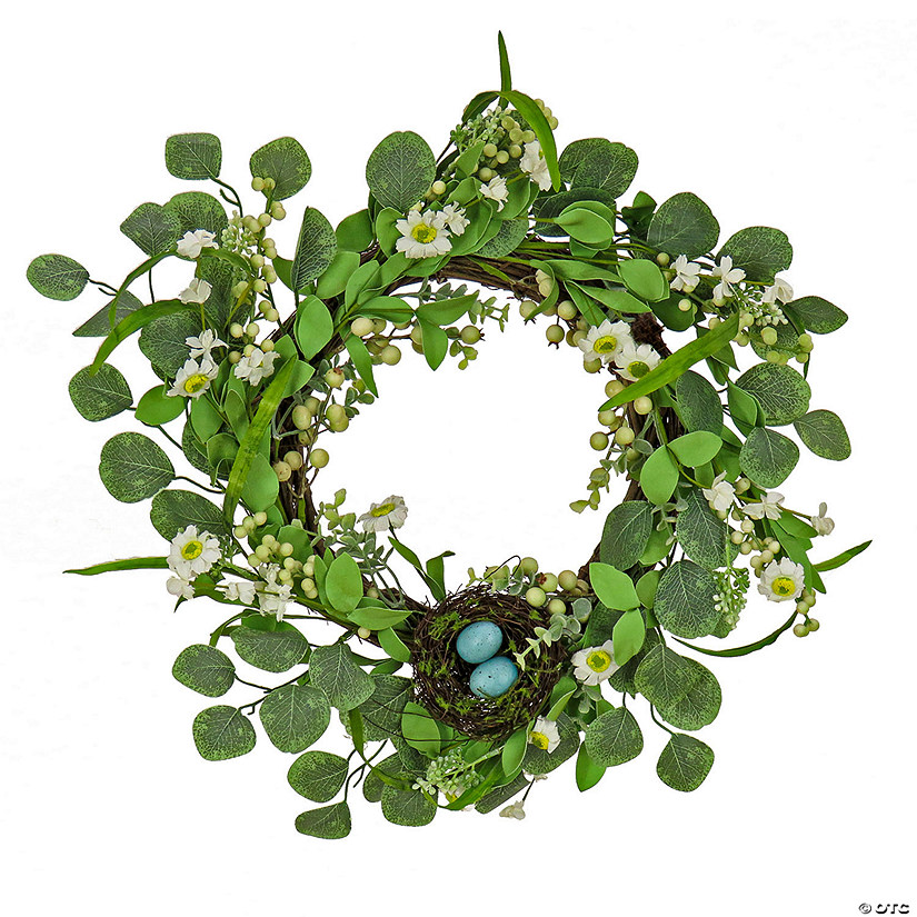 National Tree Company 20" Daisies And Berries Wreath Image