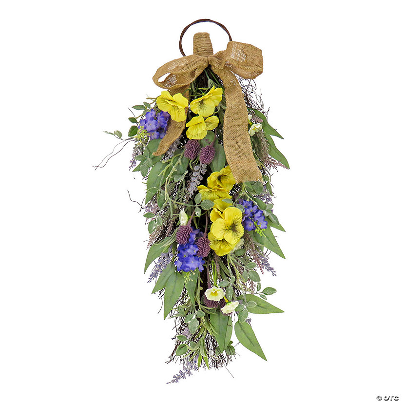 National Tree Company 26" Pansy And Lavender Swag Image