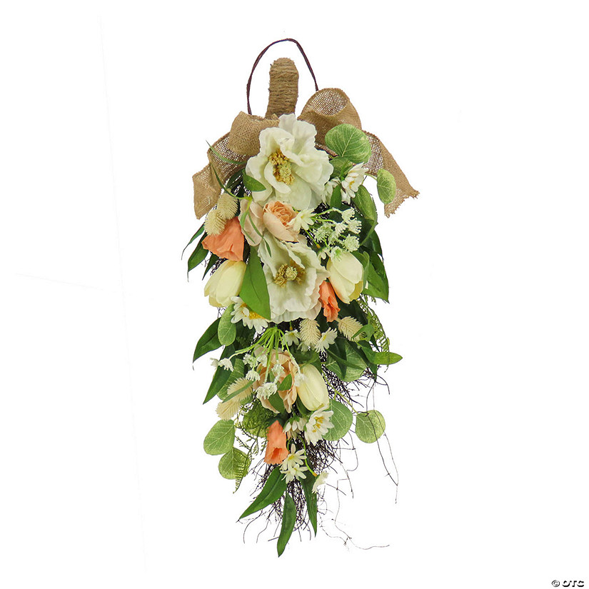 National Tree Company 26" Tulips, Poppies, And Buttercups Swag Image