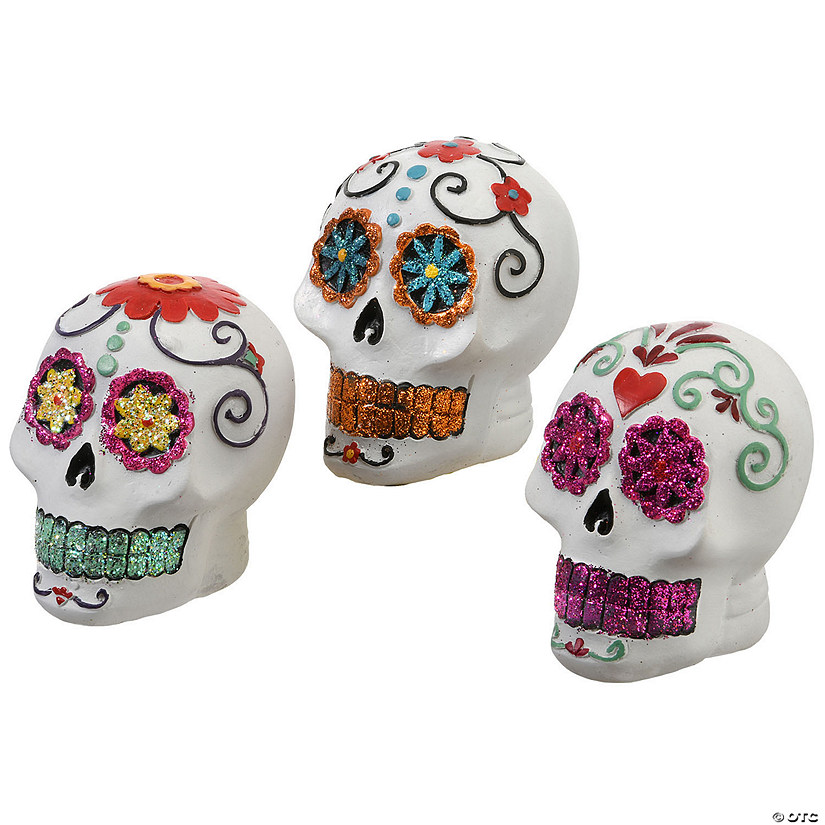 National Tree Company 3 in. Day of the Dead Skull Assortment Image