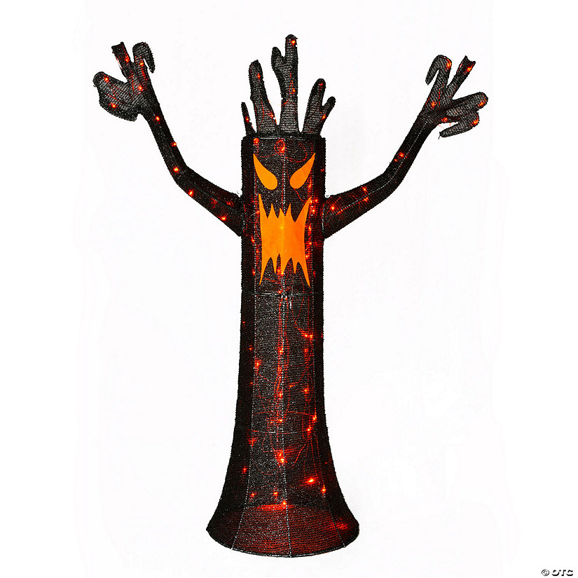 National Tree Company 48 in. Pre-Lit Scary Halloween Tree Image