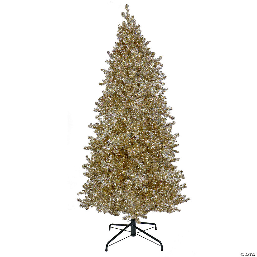 National Tree Company 9 ft. Pre-Lit Christmas Platinum Metallic Tree Image