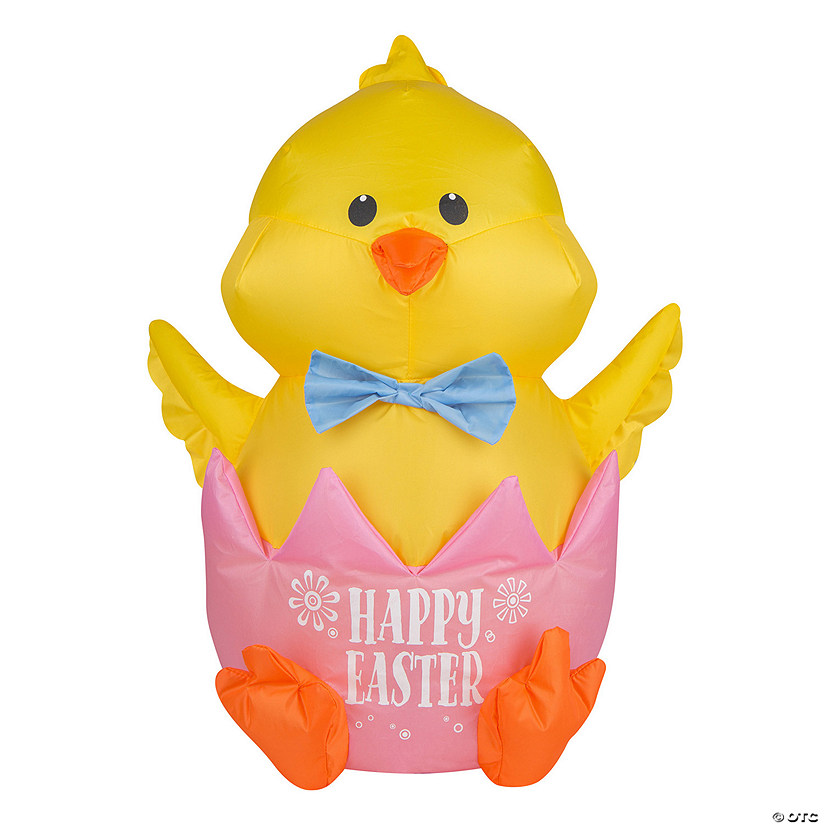 National Tree Company Airdorable Airblown 20" "Happy Easter" Chick- Pack 1/12- BAT/USB (Batteries not included) Image