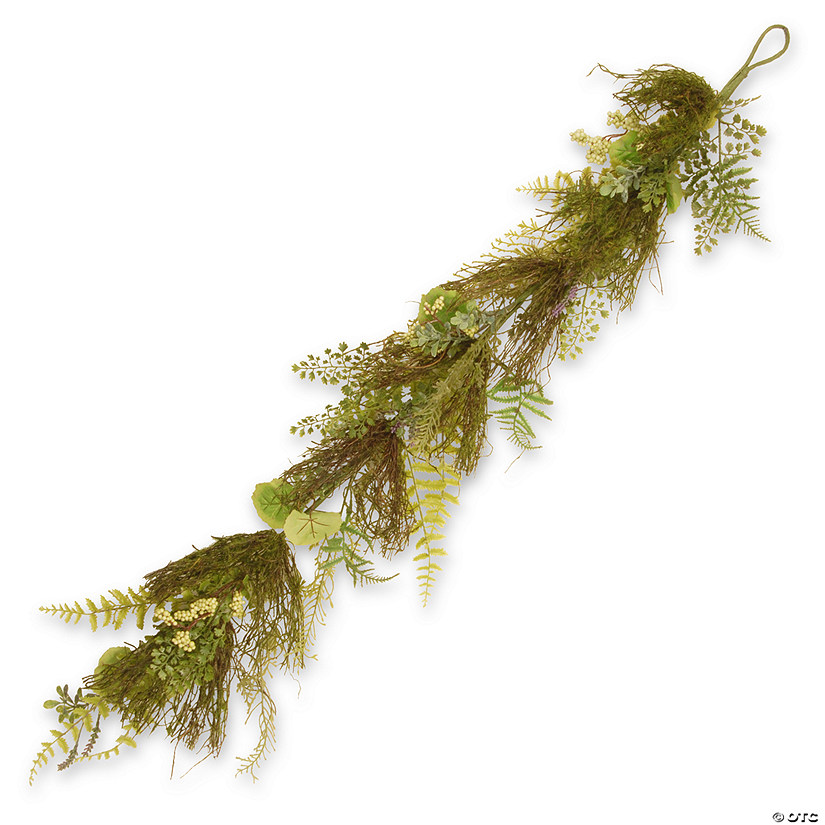 National Tree Company Garden Accents 45" Fern & Lavender Garland- Green/Lavender Image