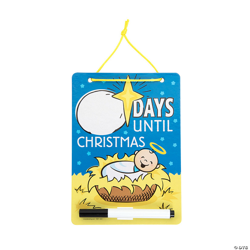 Nativity Dry Erase Countdown Calendars - 6 Pc. Image